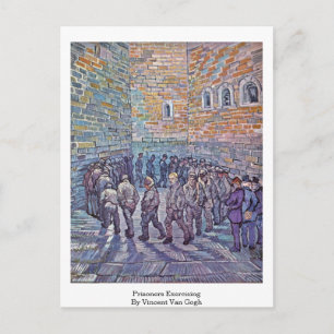 Gevangenen die door Vincent Van Gogh worden uitgeo Briefkaart