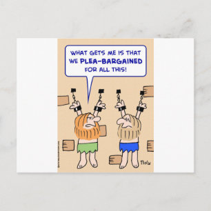 gevangenen dungeon plea-bargain briefkaart