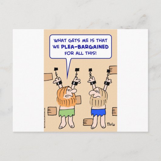 gevangenen dungeon plea-bargain briefkaart (Voorkant)