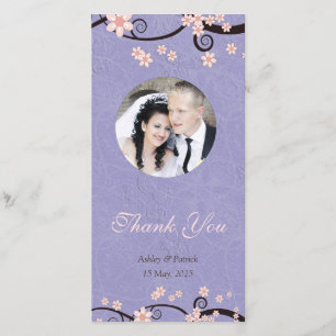 Gevangenen van Liefde Violet Dank U Foto Bedankkaart