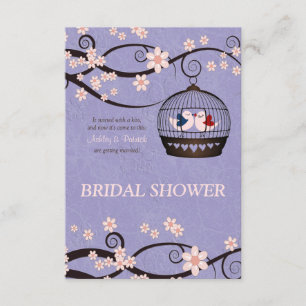 Gevangenen van Love Violet Bridal Shower Uitnodigi Kaart