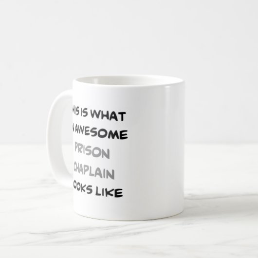 gevangenis chaplain , geweldige koffiemok (Voorkant links)