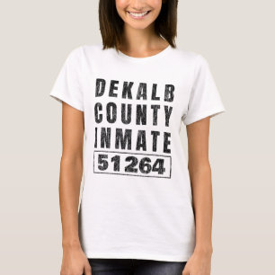 Gevangenis Gevangene Halloween Kostuum Dekalb Coun T-shirt