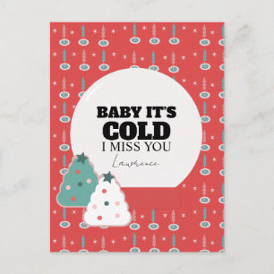Gevangenis Lange Afstand Winter Liefde Kerstmis Briefkaart