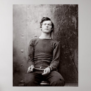 Gevangenis Portret, 1865. Antieke foto Poster