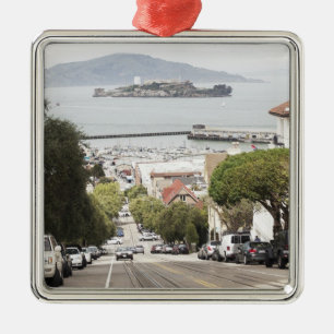gevangenis van Alcatraz, bekeken vanuit San Franci Metalen Ornament