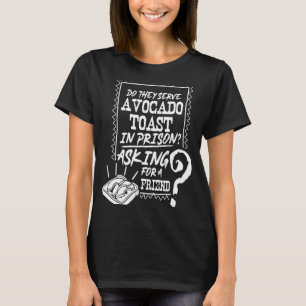 Gevangenis van Avocado Toast Cute Vegan Fun Jailbi T-shirt