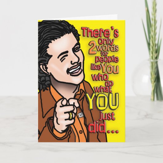 Gevangeniskaartjes - absoluut ingrijpend bedankkaart (Voorkant)