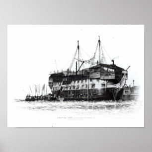 Gevangenisschip in Portsmouth Harbour Poster