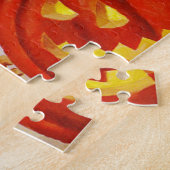 Gevaren van Apple Bobbing - Funny Halloween Jigzaa Legpuzzel (Zijkant)