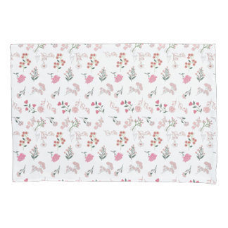 Gevarieerde Delicate Bloemen in Patroonprint Kussensloop
