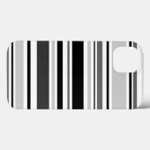 Gevarieerde grijze, zwarte, witte strepen Case-Mate iPhone case (Achterkant (horizontaal))
