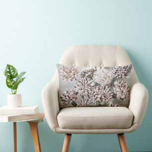  gevarieerde landbloemen met grijze hemel kussen