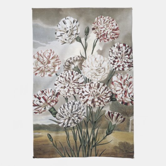 gevarieerde landbloemen met grijze hemel theedoek (Verticaal)