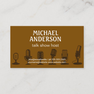 Gevarieerde microfoons Podcast Host Visitekaartj Visitekaartje