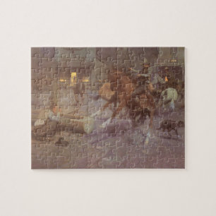 Gevecht bij de Roundup Saloon door Bill Gollings Legpuzzel
