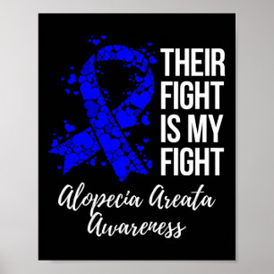 Gevecht is mijn gevecht Alopecia areata bewustzijn Poster