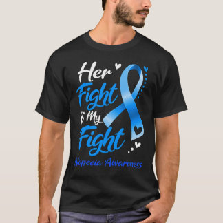 Gevecht is mijn gevecht Alopecia Awareness Ribbon T-shirt