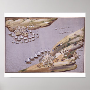 gevechten voor de eilanden Kreta en Samos, bord Poster