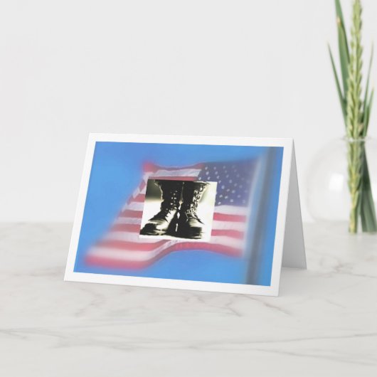 Gevechtsschoenen, Amerikaanse vlag, militair Afstu Kaart (Voorkant)