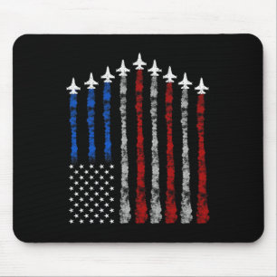 Gevechtsvliegtuig Amerikaanse vlag 4 juli Patrioti Muismat