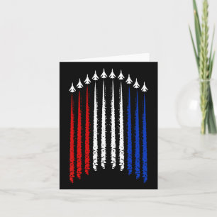 Gevechtsvliegtuigen met de Amerikaanse vlag 4 juli Kaart