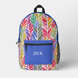 Gevederde Elegantie Monogram Bedrukte Rugzak