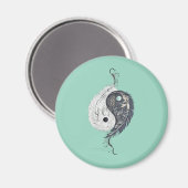Gevederde Harmony Yin Yang Magnet Magneet (Voorkant / Achterkant)