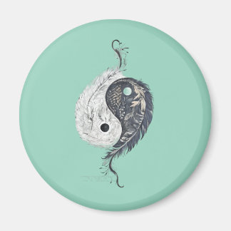 Gevederde Harmony Yin Yang Magnet Magneet