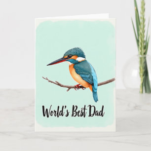 Gevederde Vogel Zoete Vaderdag Kaart