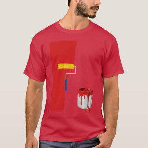 Gevelschilderij Rode Muur Kunst Schilder T-shirt