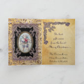 Gevend Victoriaans Hart Feestdagen Kaart (Binnen)