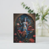 Gever van zegeningen goddelijke Kali Briefkaart (Staand voorkant)