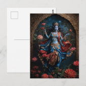 Gever van zegeningen goddelijke Kali Briefkaart (Voorkant / Achterkant)