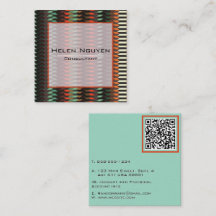 Geverfd geometrisch patroon QR-code modern