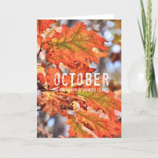 GEVERFDE BLADEREN WENSKAART BEDANKKAART