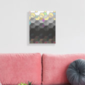 geverfde pastel- en donkere 3d-blokjes achtergrond canvas afdruk (Insitu (Woonkamer))
