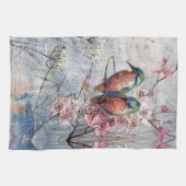 geverfde tandbaarzen en bloemen theedoek (Horizontaal)