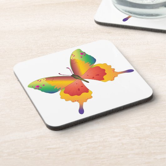 geverfde vlinder bier onderzetter (Linkerzijde)