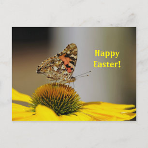 geverfde vrouwe vlindervlinderbloemigen fotoPasen Briefkaart