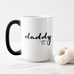 Gevestigd jaar, gepersonaliseerde papa magische mok