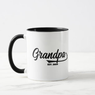 Gevestigde Nieuwe Opa Opa Jaar Typografie Mok
