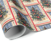 gevierd kerstagetje met kerstboom cadeaupapier (Rol Hoek)