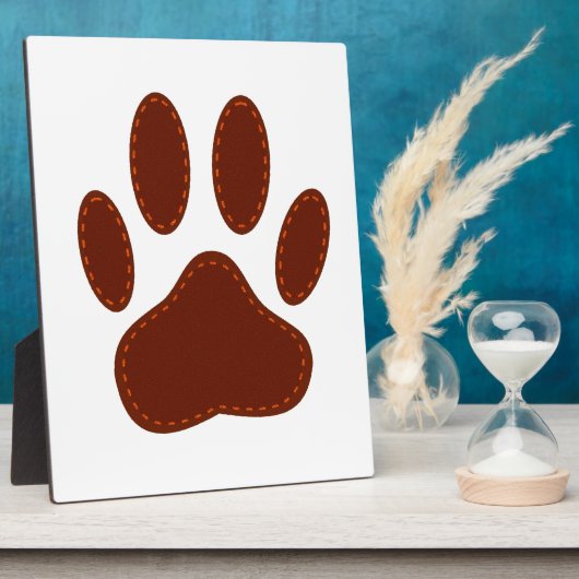 Gevilt Hond Pootafdruk Fotoplaat (Zijkant)