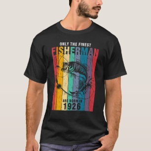 Gevist 1926 96e Verjaardag 96 Jaar Oud Visser T-shirt