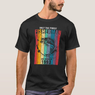 Gevist 1993 29e Verjaardag 96 Jaar Oud Visser T-shirt