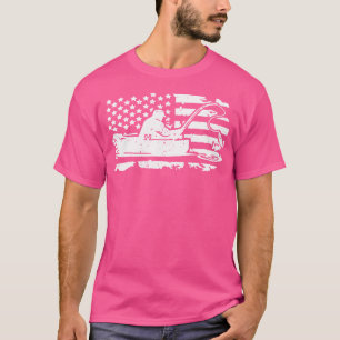Gevist Amerikaanse vlag verontrust Amerikaanse bas T-shirt