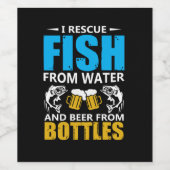 Gevist art I redt vis uit water Wijn Etiket (Enkel label)