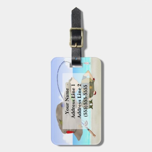 Gevist Bagagelabel (Voorkant verticaal)