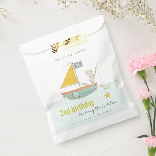 Gevist Beer Sailboat Any Age Birthday Bedankzakje (Gezegeld)